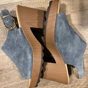 Dr. Scholl's Wind Down Women's Lady Blue Slingback Sandals size 9